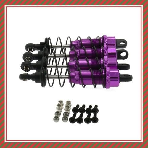 RCAWD 4PCS 90mm Oil Fill Style Length Adjustable Shock Absorber For Rc Hobby Model Car 1/10 Fs Racing Truggy s-Course Desert