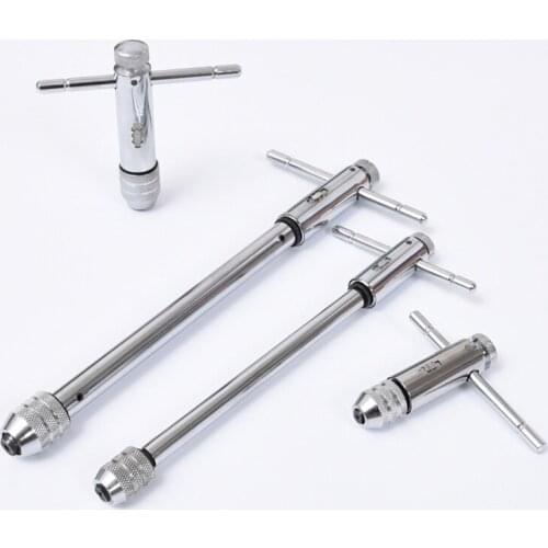 High quality T-type Adjustable Ratchet Tap Wrench M3-8 M5-12 Twisted Wire elongated tap reamer tapping accessories tool