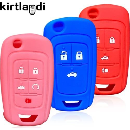 Silicone Car Remote Key Case Cover for Chevrolet Cruze Aveo Trax Orlando Cobalt Spark Prism 2012 2013 2014 2015 2016 Key Holder