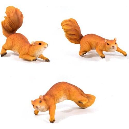 Resin Squirrel Statue Garden Decoration Sculpture Home Outdoor Accessories Simulated Animal Figurines Fairy Garden Miniatures