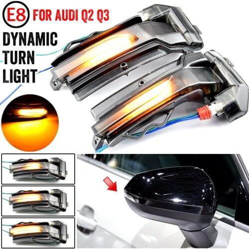 LED Dynamic Turn Signal Light Car Side Rear View Mirror Indicator Sequential Blinker Lamp For AUDI Q2 2016 - 2019 Q3 (F3) 2019