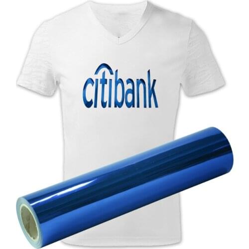 Heat transfer vinyl Metallic foil roll vinyl iron on transfer HTV clothes vinyl heat press decor film easy weed cut blue vinyl