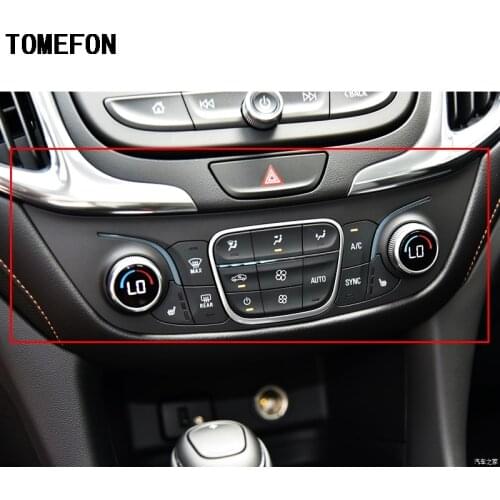 TOMEFON Car Cover Styling For Chevrolet Holden Equinox 3TH GE 2018 2019 2020 ABS Matte Air Condition Control Switch Button