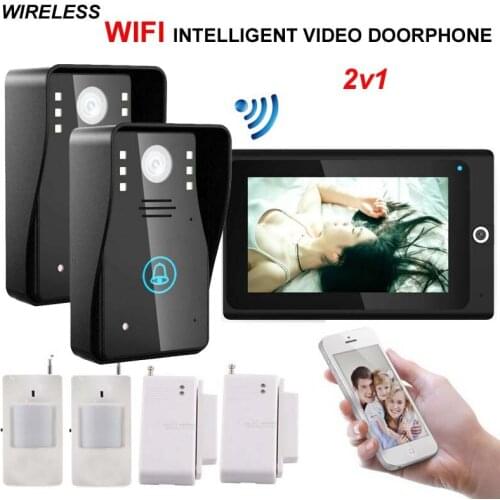 MOUNTAINONE high-definition intelligent WIFI network wireless video intercom doorbell w/t anti-theft alarm video door phone 2v1