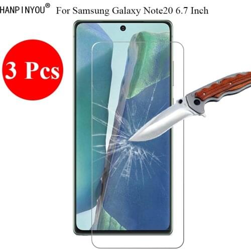 3 Pcs/Lot New 9H 2.5D Tempered Glass Screen Protector For Samsung Galaxy Note20 Note 20 / 5G 6.7" Protective Film + Clean Tools