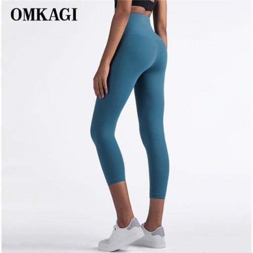 OMKAGI Yoga Pants Women High Waist Fitness Leggings Solid Sportswear Workout Seamless Yoga Leggings Gym Leggings Women