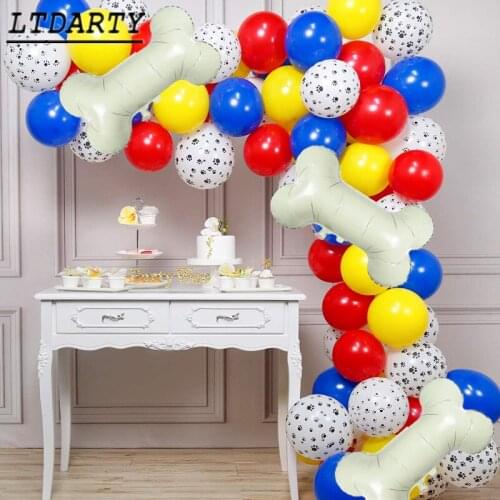 1set Pets Dog Latex Balloons Animal Theme Party Decor Kids Classic Toys Arch Chain Globos Helium Air Inflatable Ball Supply