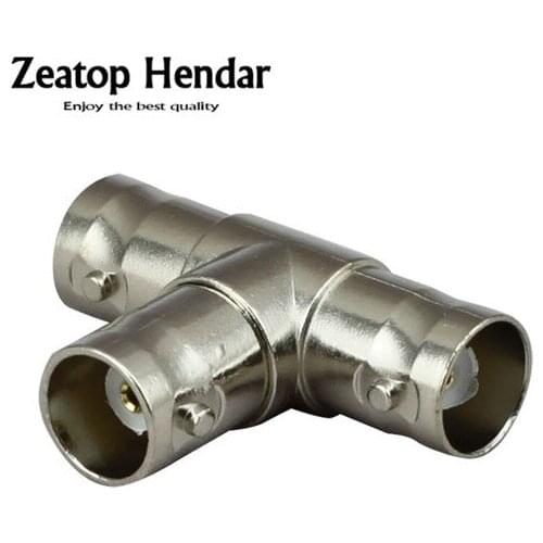 10Pcs BNC 3 Way 1 to 2 Female Connector Plug BNC F/F Adapter