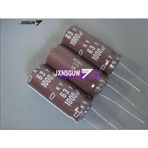 10PCS NIPPON KY 63V1000UF 16X35MM NCC long life electrolytic capacitor 1000UF/63V CHEMI-CON 105 degrees 1000uF 63V