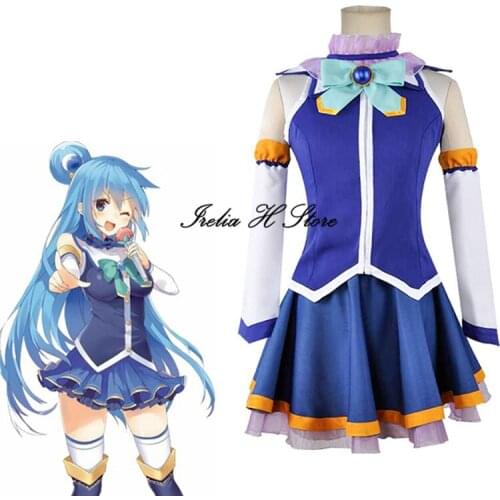 Anime KonoSuba Gods Blessing on this Wonderful World Cosplay Aqua dress Cosplay Costume Halloween For Women