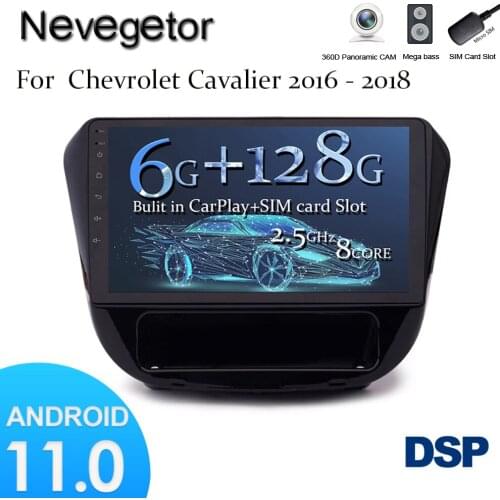 4G Lte Android 11.0 Car multimedia navigation system GPS player For Chevrolet Cavalier 2016 2017 2018 IPS screen Radio stereo