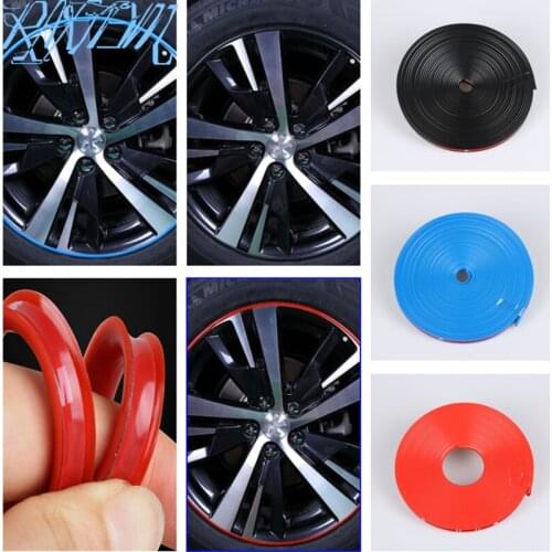 8m Car Wheel Hub Decorative Strip Auto Rim/Tire Protection For Jaguar XF XFL XE XJL XJ F-PACE