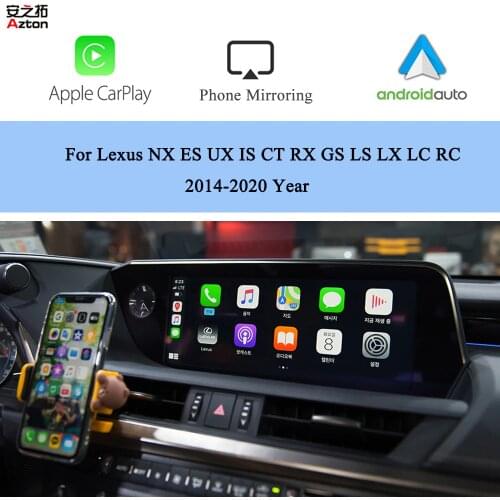AZTON Wireless CarPlay for Lexus NX ES UX IS CT RX GS LS LX LC RC Apple Car Play Android Auto Interface Phone Mirror Retrofit