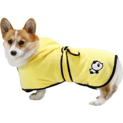 New Dog Bath Clothes Water Absorbent Pet Dog Bathrobe Cat Bath Towel Drying Towel for Small Medium Large Dogs Soft Coral Velvet