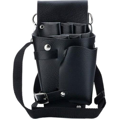 Hair Scissors Bag Clips Comb Case Hairdressing Barber Hair Scissors Holster Holder Tool Salon Waist Pack Belt PU Leather Bag