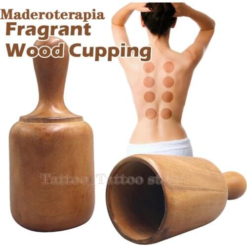 Wood Therapy Cups Fragrant Vacuum Cupping Cup Cellulite Suction Cup Therapy Back Body Anti-cellulite Massage Health Care Tool