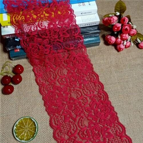 E1171 Width 15cm white chantilly Colorful wide lace trim band Ribbon For Ladies Vest corset nightgown bib