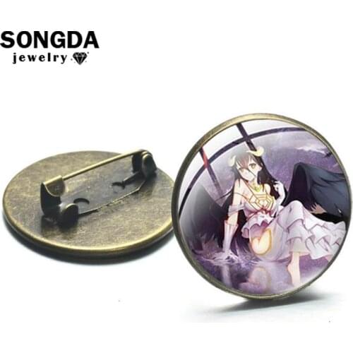 SONGDA Cool Game Anime Overlord Brooch Pin Time Gem Cosplay Badges Decorative Accessories for Clothes Backpack Collection Gifts