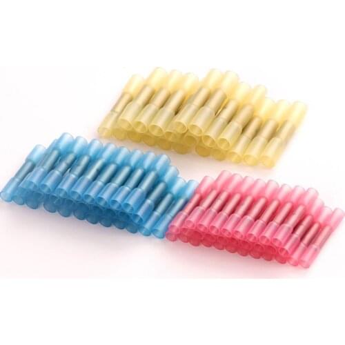 Butt Splice Universal Terminals Block Wire Connector Crimp Terminal Waterproof Insulated Heat Shrink Sleeve 18-22/16-14/12-10AWG