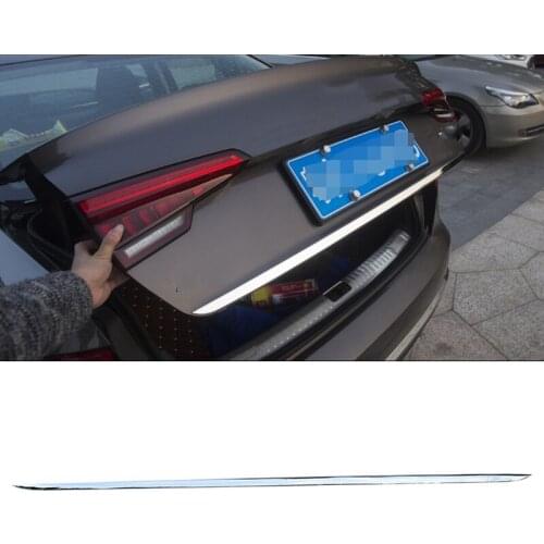 1pcs For Audi A4 B8 2017-2018 stainless steel Rear Trunk lid Tailgate Door cover trim Car Styling