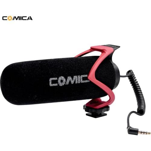COMICA CVM-V30 LITE Microphone with Super-cardioid Polar Pattern Cold-shoe Design Condenser MIC for Smartphone Camera Black