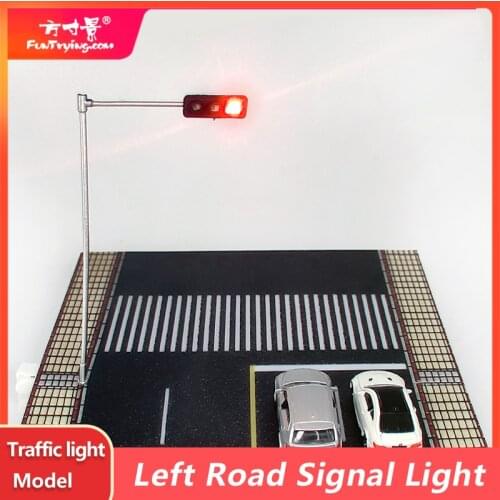 1:64 Scale Traffic Light Model Mini Red and Green Signal Simulation Lamp Variable Sand Table City Highway Traffic Lights 100mm