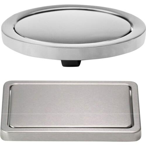 Kitchen Flap Lid Stainless Steel Flush Recessed Built-In Balance Flap Cover Trash Bin Garbage Can Trash Lid Kitchen Counter Top