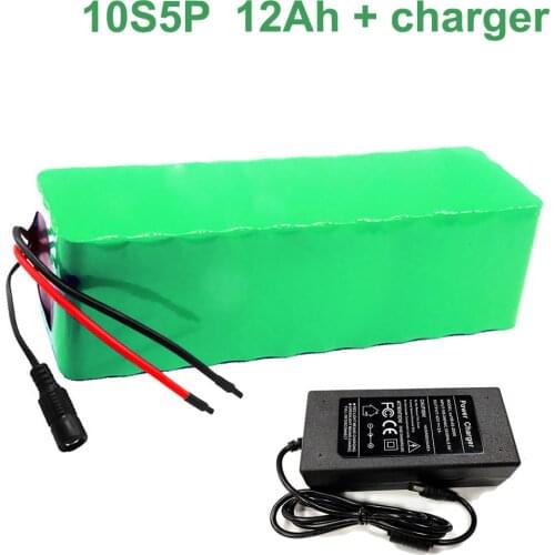 With charger 36V 15Ah 10S5P 18650 Li-ion Battery Pack E-Bike Ebike electric bicycle 42V
