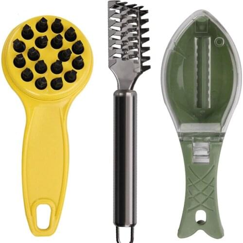 Fish scale brush kitchen tool accessories scraping fish skin brush fishing tool fish knife fast cleaning fish peeler scraper