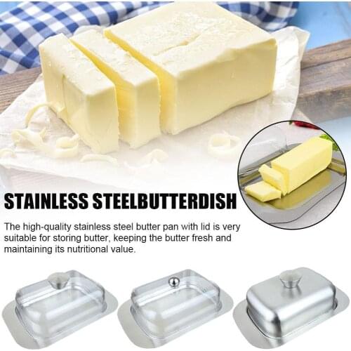 Steel Butter Box Restaurant Supplies Snack Lid Keeper Dish Anti Rust Kitchen Storage Tray Dinnerware With Cheese O6W2
