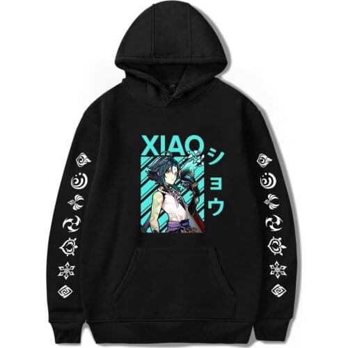 Genshin Impact Hoodies Men Women Sweatshirts Print Hu Tao Xiao Zhongli Ganyu QiQi Diluc Tartaglia Clothes Boys Girls Sweatshirts