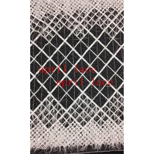 Top01 feather sequin luxury 3d flower embroidery pearls net tulle mesh lace for bridal gown wedding/sawing