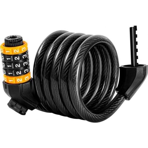 Cycle Bicycle Lock Adjustable Portable Waterproof Bicycle 5 Digit Anti Theft Lock for Bike Coded Lock