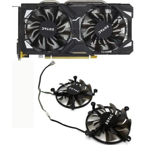2PCS DC 12V 4PIN Cooler Fan Replace For ZOTAC GTX1060 GTX960 GTX950 Graphics Card Cooling Fan GTX 1060 960 950 HA Cooling Fans