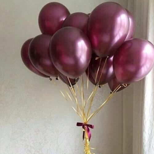 10PCS Wine Red Balloon Valentines Day Decoration Balloons Wedding Home Decoration Anniversary Birthday Party Adult Supplies