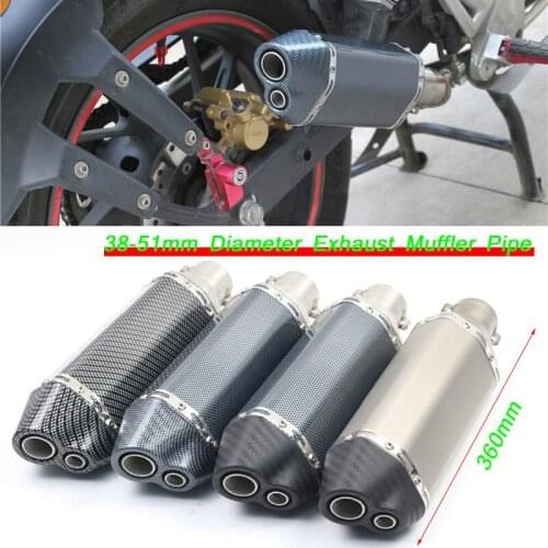 38-51MM Diameter Head Motorcycle Exhaust Vent Pipe Removable DB Killer Stainless Steel Muffler Silencer System Universal