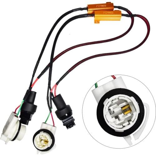 YUNPICAR 3156 50W 6Ohm Led Load Resistors For Turn Signal Lights - Fix LED Bulb Fast Hyper Flash Turn Signal Blink Error Code