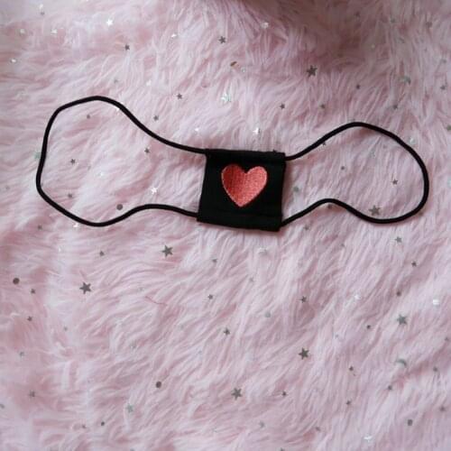 Women Anime Cosplay Costume Eyeshade Heart Embroidery Single Eye Mask Blindfold N58F