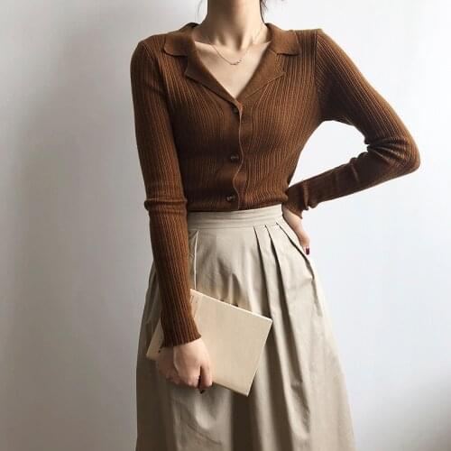 Knitted Cardigan Women Korean Style Autumn Long Sleeve Wool White Cardigan Sweater Yellow Pull Femme Nouveaute 2020 Sweter Mujer