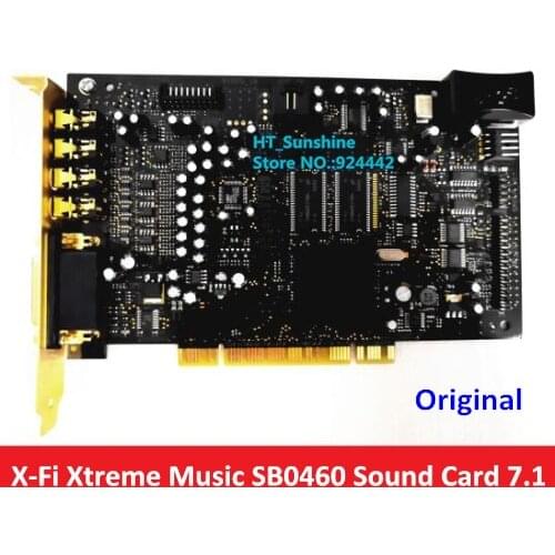 Original X-Fi Xtreme Music SB0460 sound card 7.1 Digital sound card DTS decoding, gold-plated Bracket and Interface Super game