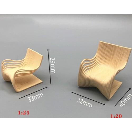 1/20 1/25 Scale Model Home Craft Leisure Chair Miniature Dollhouse Model Kit for Decor for Hobbies Gifts