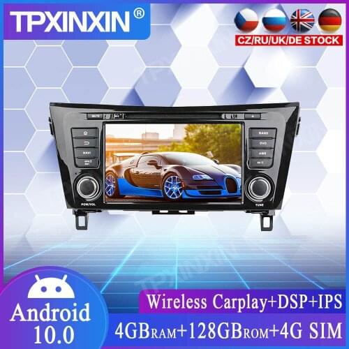 128 Android 10 For Nissan X-TRAIL/Qashqai 2014 Car GPS Navigation Car Multimedia Player Auto Radio Tape Recorder Stereo Headunit