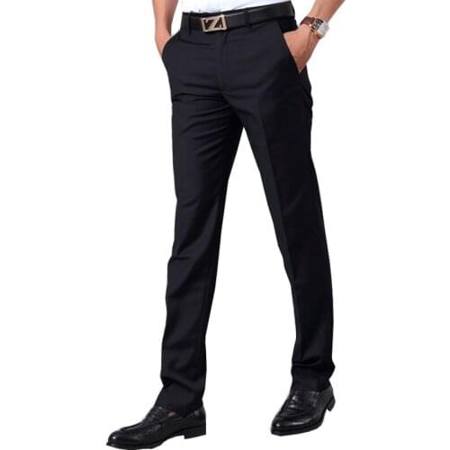 2020 New Spring and Autumn Mens trousers Business Dress to Work Straight Mens trousers youth Long pants Size 28-34 36 38 40