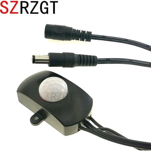 2023 DC5-24V 5A Mini Adjustable Auto PIR Infrared Motion Sensor Detector LED Light Strip Switch 5.5 DC plug