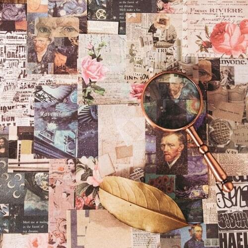 50 Pcs Vintage Style Journaling Diy Scrapbooking Material Paper Old Time Letter Plant Sheet Diy Art And Crafts Projects Material