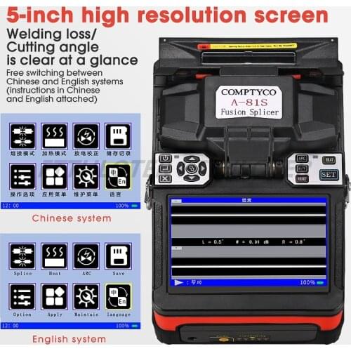 Free Shipping High Precesion English Menu Full Automically A-81S Fiber Optic Fusion Splicer Machine