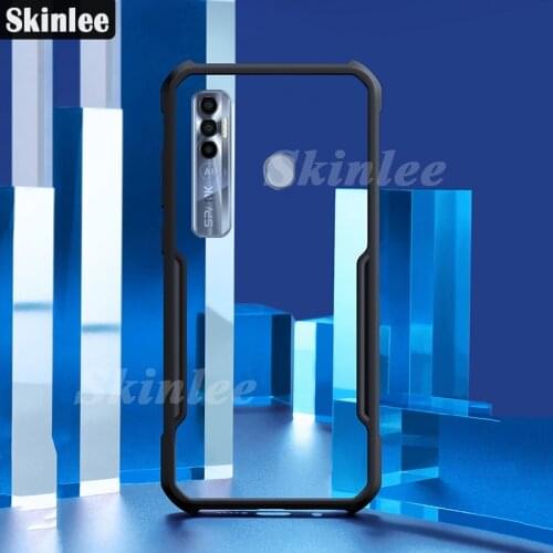 Skinlee For Tecno Spark 7 Pro Case Official Original Shockproof Clear With Soft Frame Airbag Cover For Tecno Spark7 Pro Case