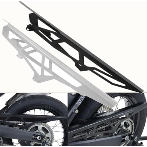 Black/Silver Motorcycle Accessories CNC Sprocket Chain Protector Guard Decoration Cover for 2016 2017 Honda CRF1000L Africa Twin