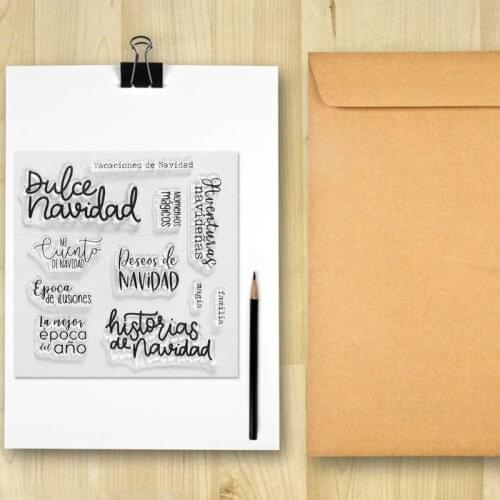 F2TE Blessing Silicone Clear Seal Stamp DIY Scrapbooking Embossing Photo Album Decorative Paper Card Craft Art Handmade Gift