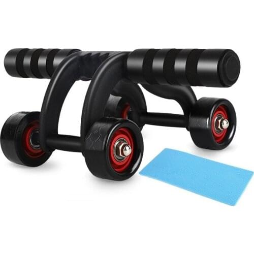 Fitness Abdominal Wheel AB Roller with Mat Abdominal Muscle Trainer for Fitness Exercise Health and Fitness Home Gym Equipment